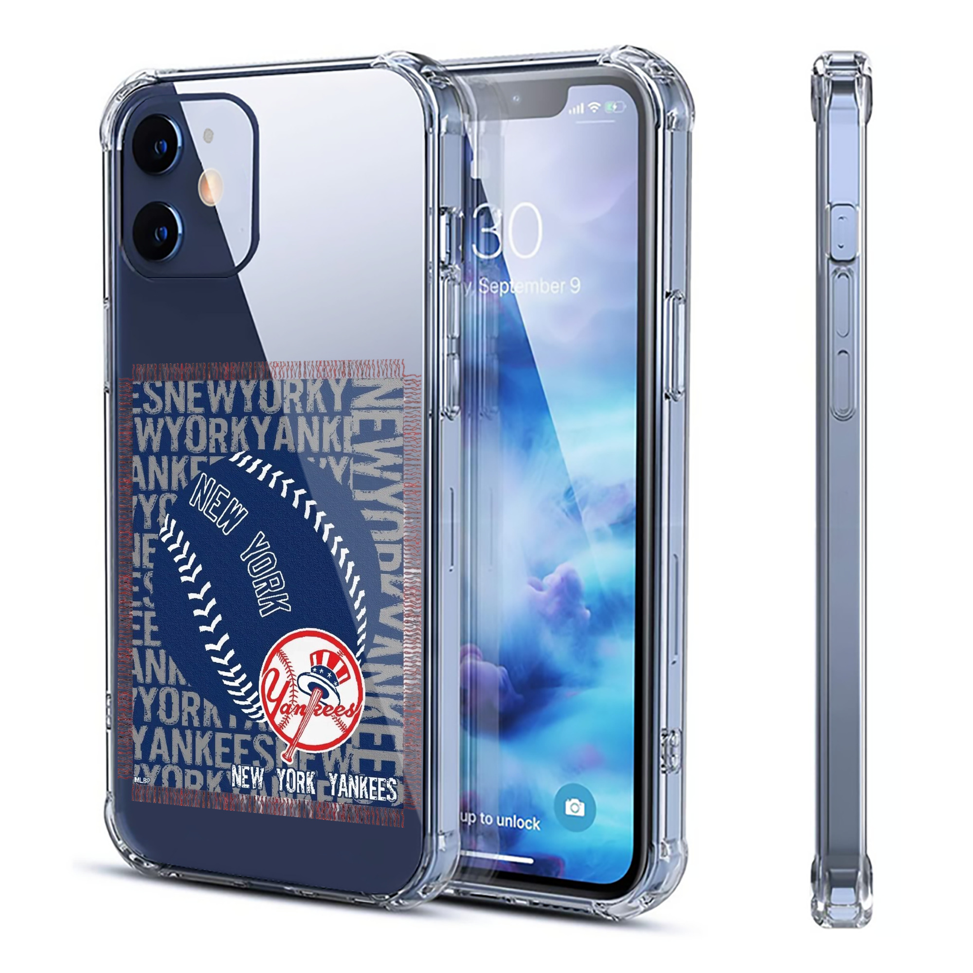 New York Yankees 65 Clear IPhone 12 Case – Soft TPU With UV Print – Enhanced Drop Protection, Precise Fit, Anti-Fingerprint, Customizable Design, Scratch-Resistant, Yellow-Resistant